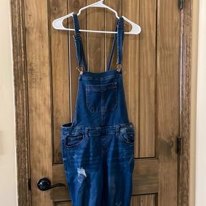 Denim jean overalls
